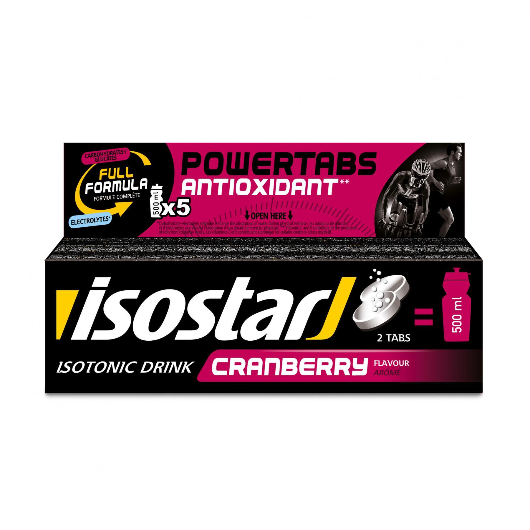 Tabletten Isostar Powertabs Fast Hydration cranberry (12 tubes)