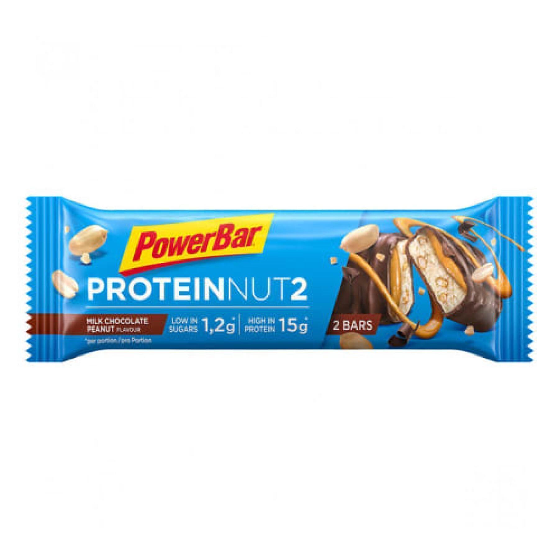 Set van 18 repen PowerBar Protein Nut2 - Milk Chocolate Peanut