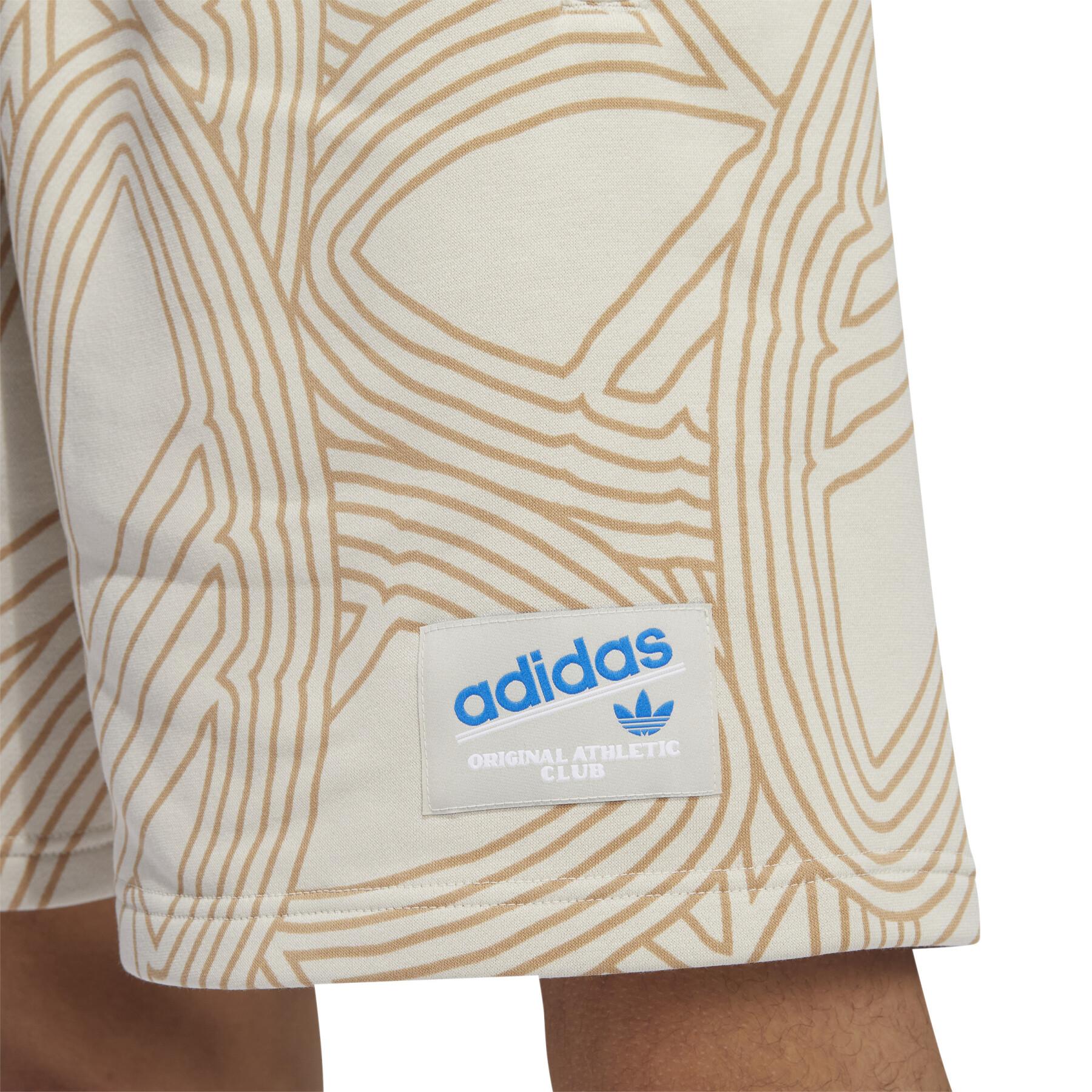 Korte broek bedrukt op de hele adidas Originals Athletic Club