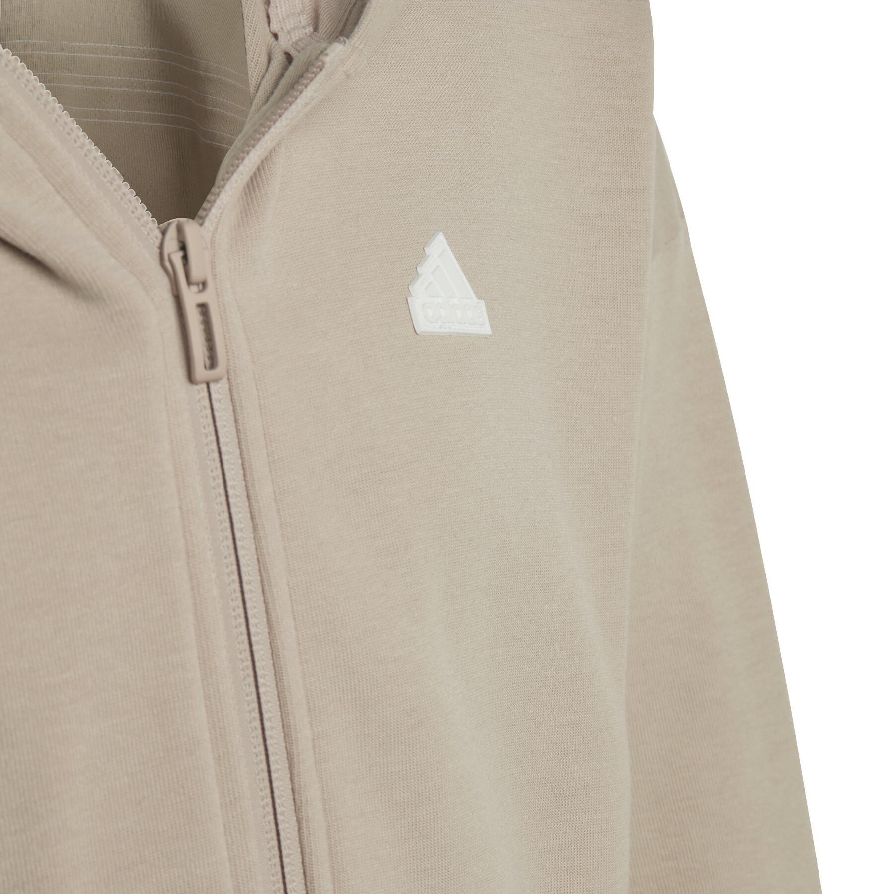 Sweatshirt capuchon met volledige rits voor meisjes adidas Future Icons 3-Stripes