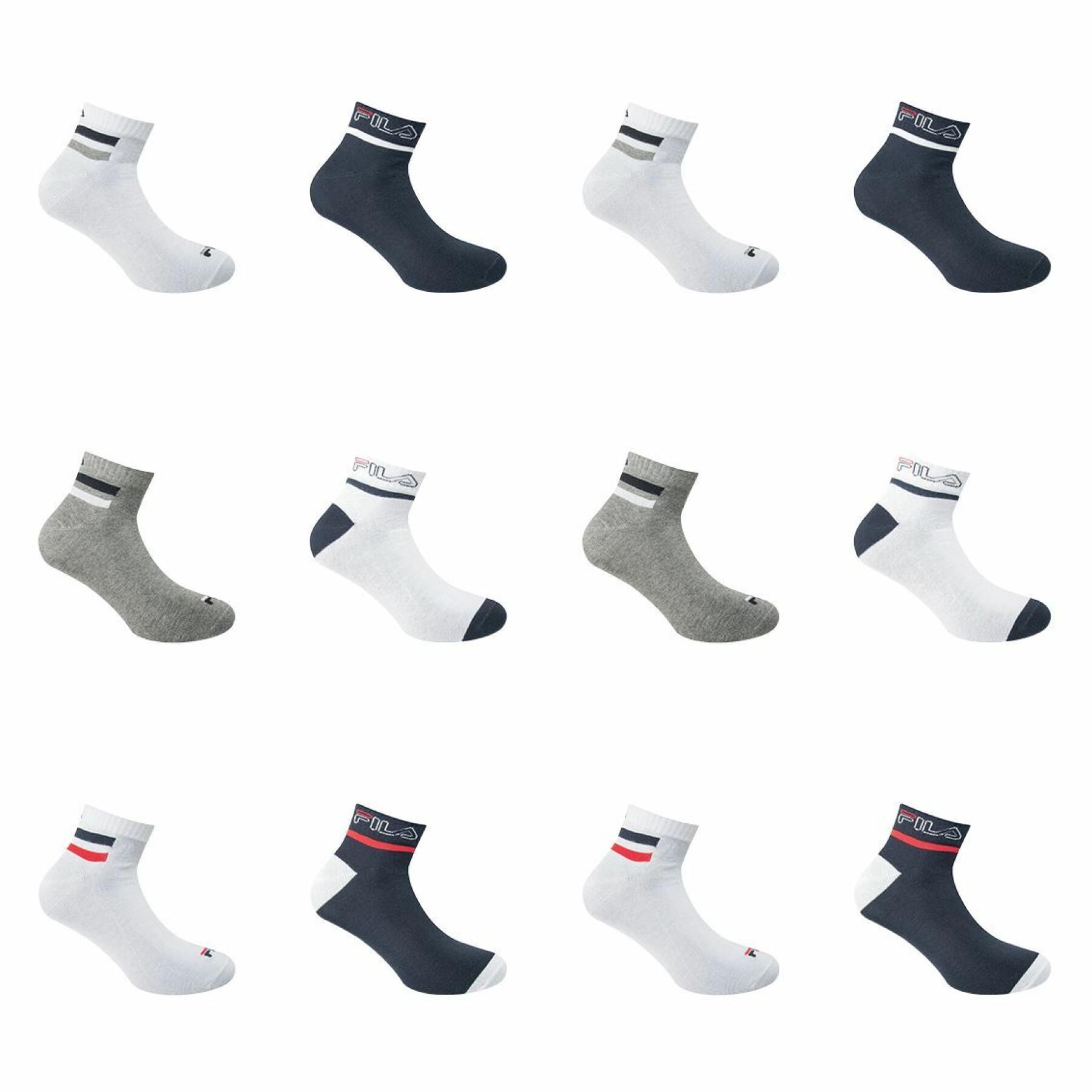 Set van 12 paar sokken Fila F2034+F2032