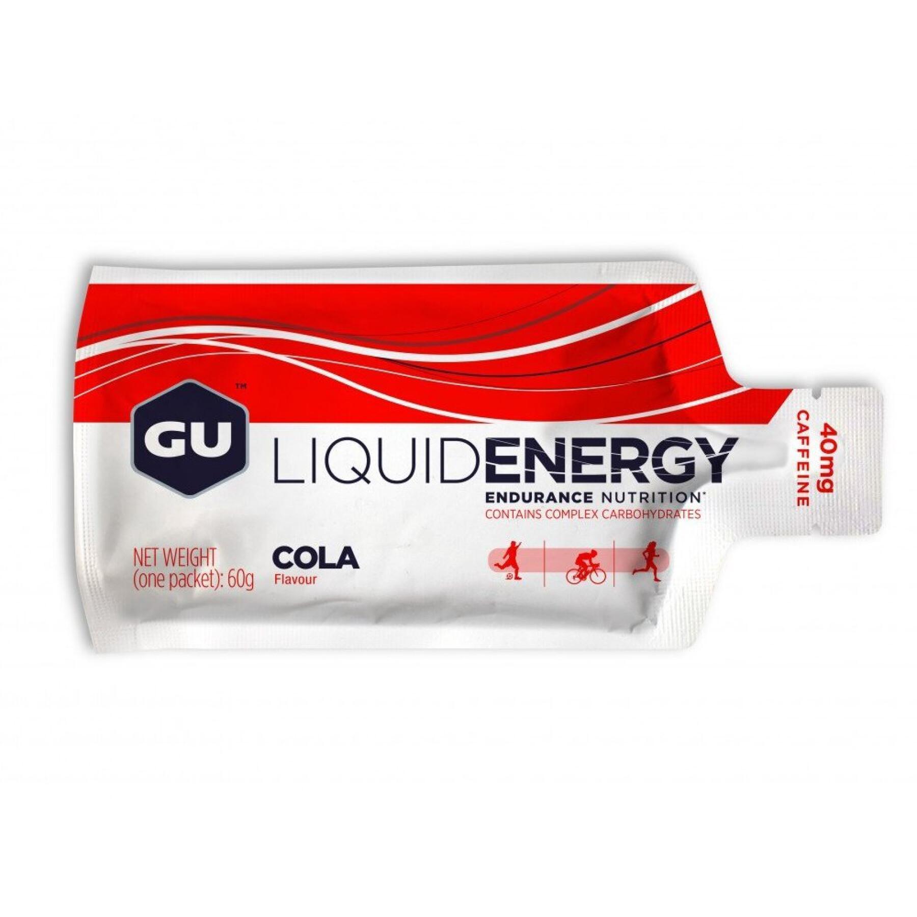 Doos van 12 energiegels - cola Gu Energy
