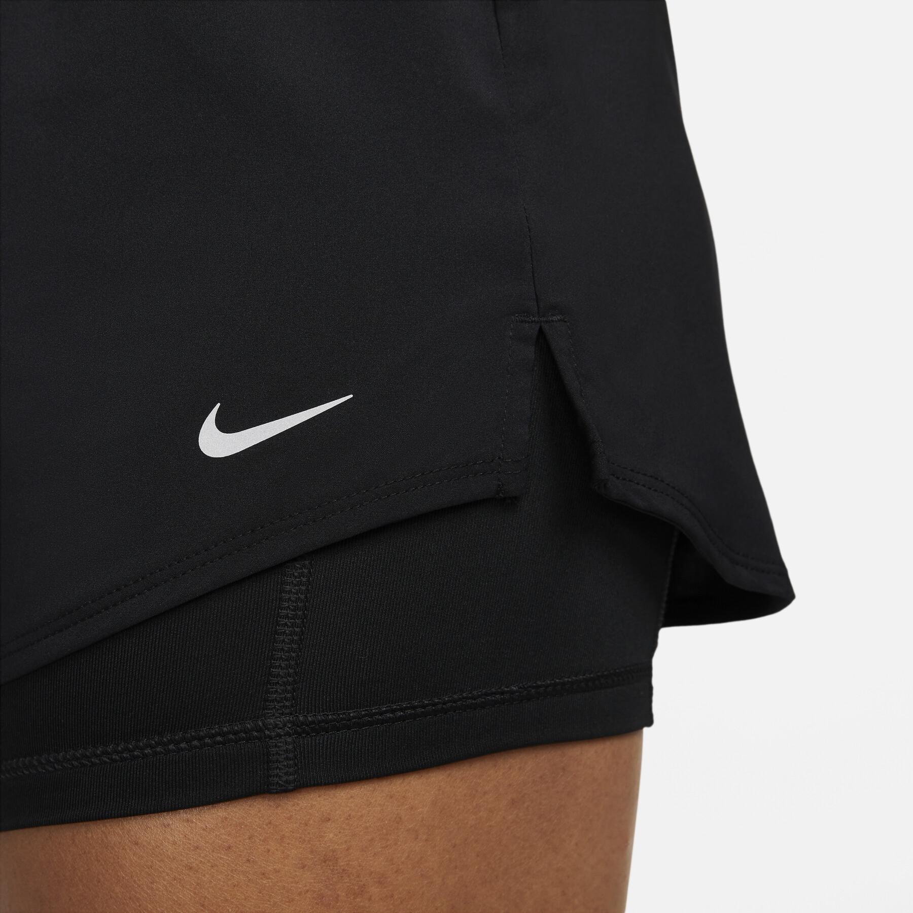 Dames 2-in-1 shorts Nike One Dri-Fit MR 3 "
