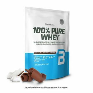 Pak van 10 zakken 100% zuivere wei-eiwitten Biotech USA - Noix de coco-chocolat - 1kg