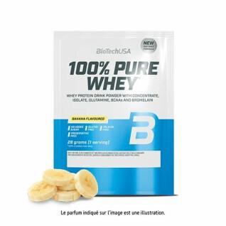 50 pakjes 100% zuivere wei-eiwitten Biotech USA - Banane - 28g